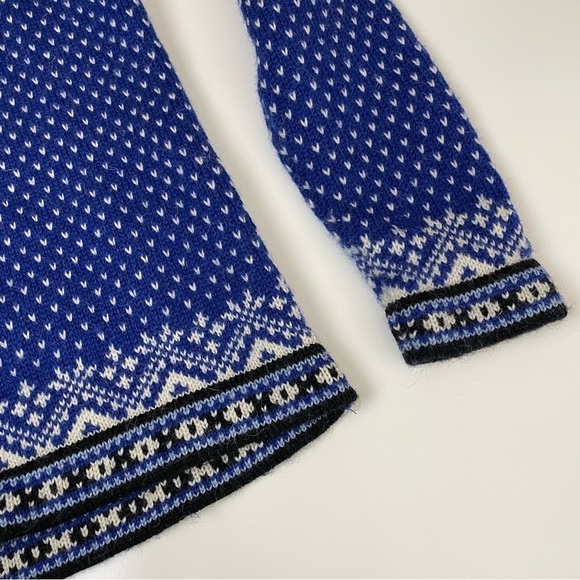 Vintage L.L. Bean FairIsle Nordic Birdseye Wool Sweater - Picture 11 of 13